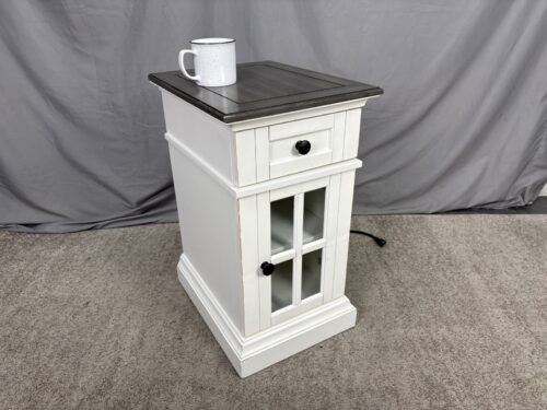 TRESANTI Sloan Farmhouse Chairside Table w/ Power Strip