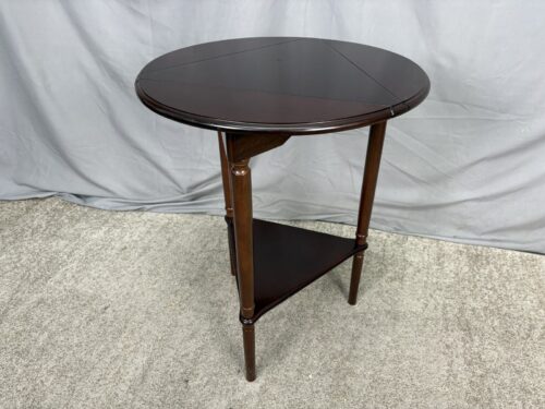 BOMBAY CO. Vintage Mahogany 2-Tier Triple Drop Leaf Side Table