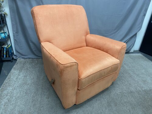 Creamsicle Orange Manual Reclining Upholstered Armchair