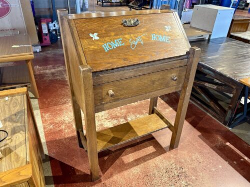 Old School "Home Sweet Home" Wood Solids Secretary Desk