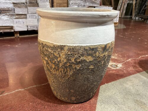 Lichen Inspired 22.5" Glazed Ceramic Planter Pot