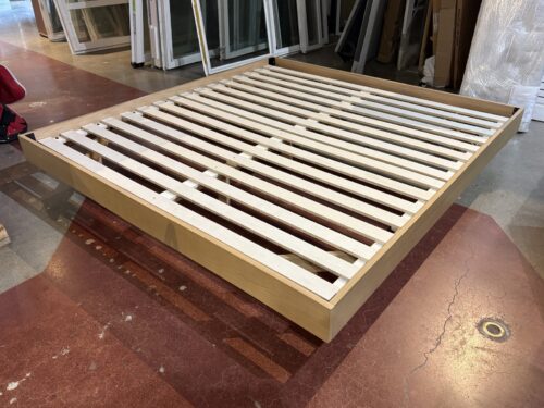 NEW! ARTICLE Basi Minimalist King Bed Frame - White Oak