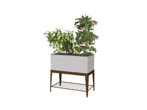 NEW! PANACEA Vintage Galvanized Steel Stand Up Raised Plater Bed
