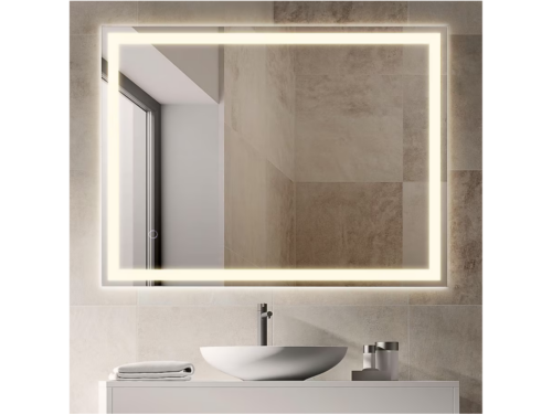 NEW! JONATHAN Y 24 in. W x 32 in. H Rectangular Frameless Antifog Front/Back-Lit Wall Bathroom Mirror with Smart Touch