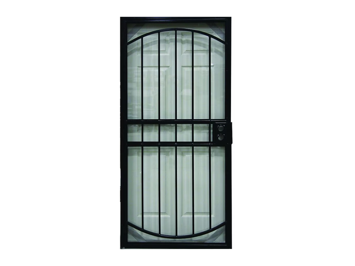 NEW! 38-in x 77-in Black Steel Security Screen Door