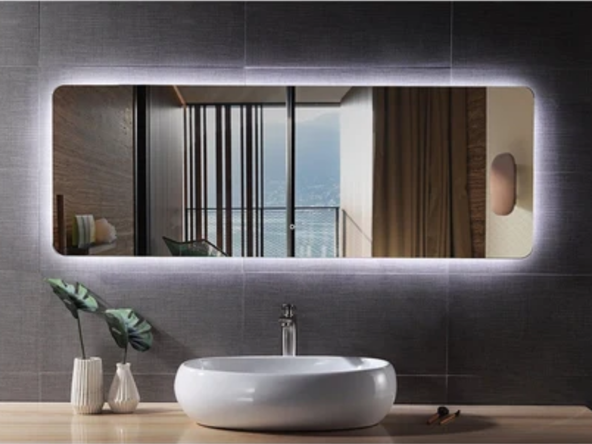 EUROFASE LIGHTING Miir Collection Rectangular Borderless LED Wall Mounted Mirror Model # 37142-018