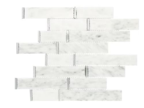 NEW! DALTILE Natural Marble 11"x14" Mosaic Wall Tile Sheets - Silver Frost Model # 6037781 (Set of 10)