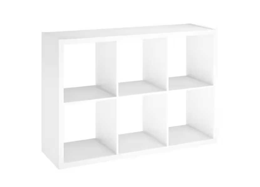 NEW! CLOSETMAID 6 Cube Organizer – White Wood