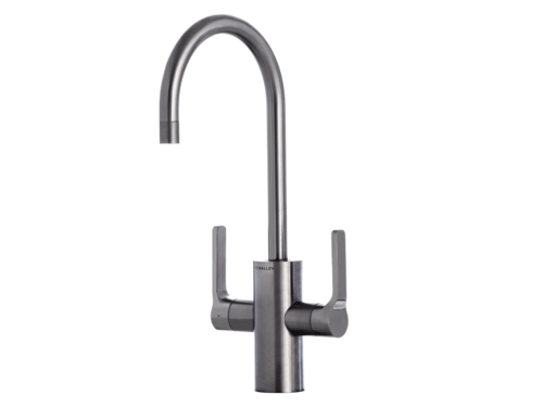THE GALLEY Solid Stainless Steel and Burnished Bronze Hot & Cold Faucet Model # HF0D2SS