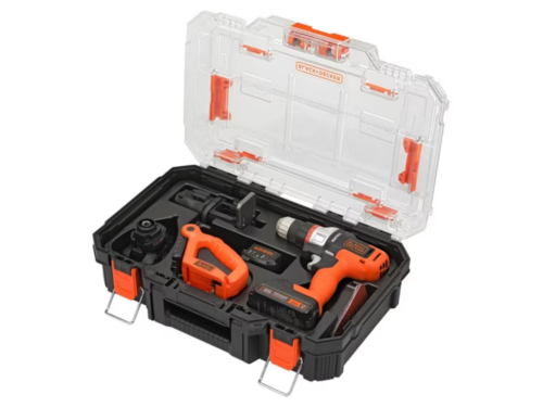 NEW! BLACK & DECKER Matrix 20V Max Cordless 4 Piece Power Tool Set with Storage Case Model # BDCDMT1204KITC1